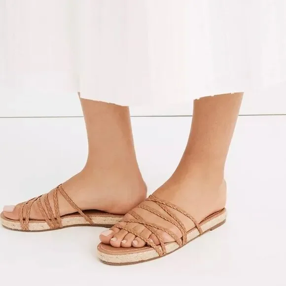 Madewell Kathryn Espadrille Slide Sandal in Leather - Picture 2 of 5